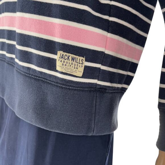 Jack Wills Blue Cotton Striped Pullover Sweater - Picture 6 of 9